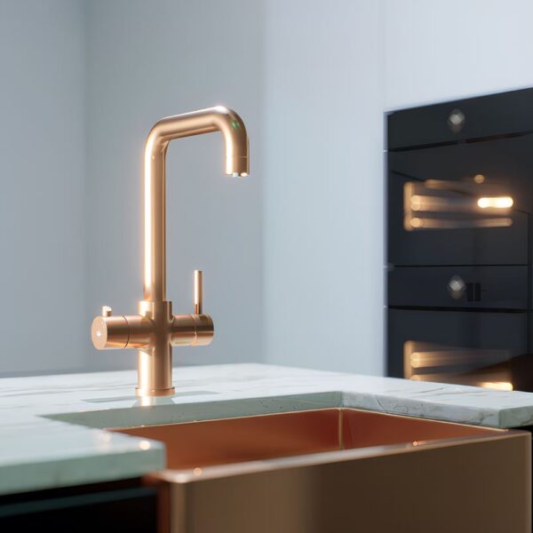 3 In 1 Instant Hot & Cold Boiling Kitchen Mixer Tap -Copper - Image 2