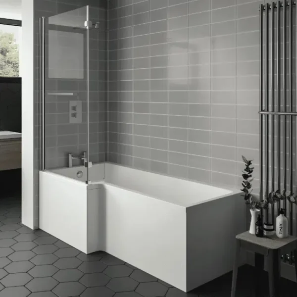 Complete Bathroom Suite with 1800mm L Shape Shower Bath - Image 2