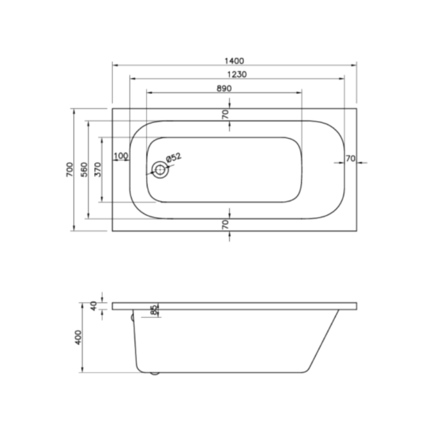 Modern Bathroom Suite - Including 1400mm Bath, Basin & Toilet - Image 7