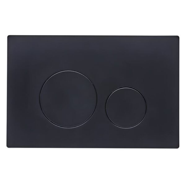 Tavistock Matt Black Circle Dual Flush Plate TR9021-Pneumatic