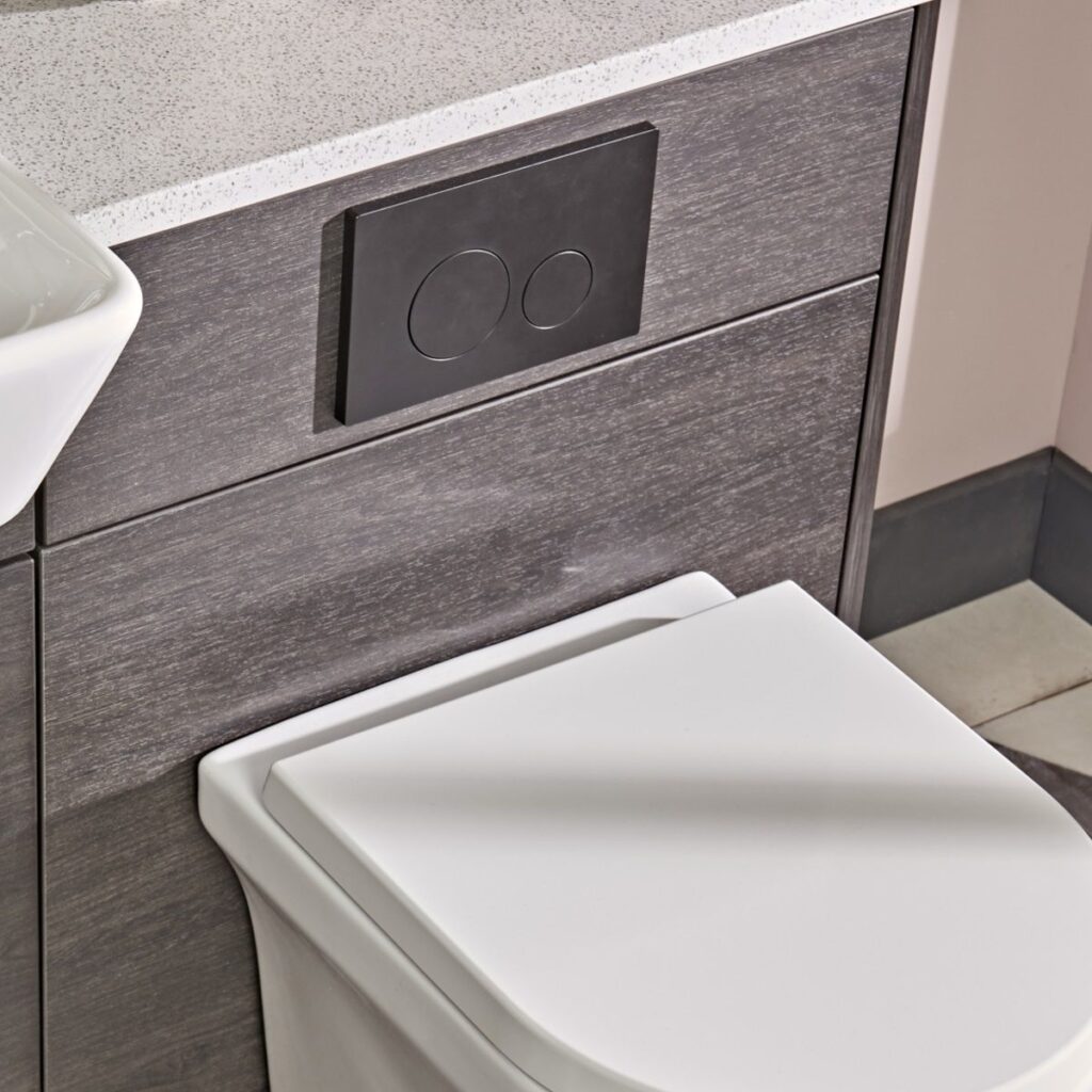 Tavistock Matt Black Circle Dual Flush Plate TR9021-Pneumatic - Image 2