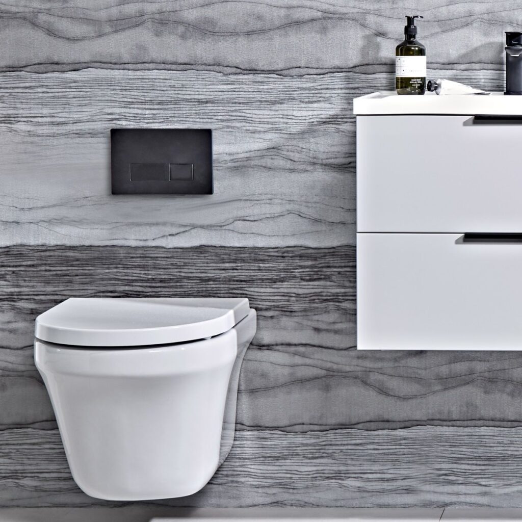 Tavistock Square Flush Plate Matt Black TR9020