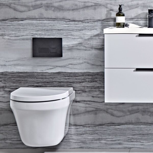 Tavistock Square Flush Plate Matt Black TR9020