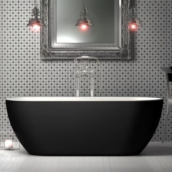 Charlotte Edwards Black Belgravia 1700 X 670mm Freestanding Bath