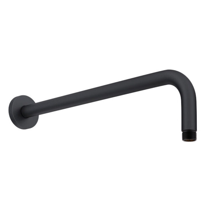 Round Matt Black Wall Arm 300mm