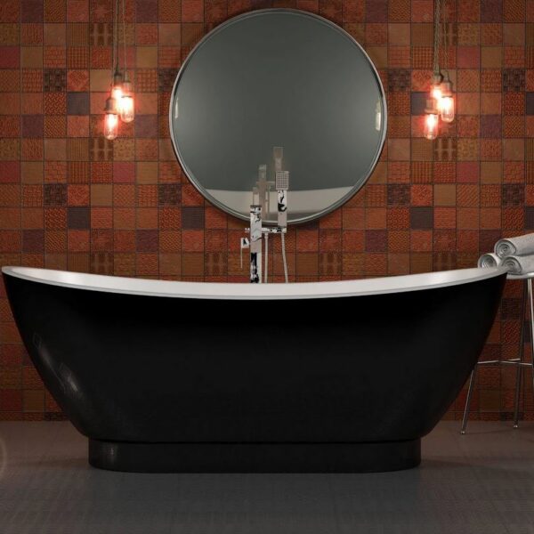 Charlotte Edwards Black Richmond 1760 x 680mm Freestanding Bath