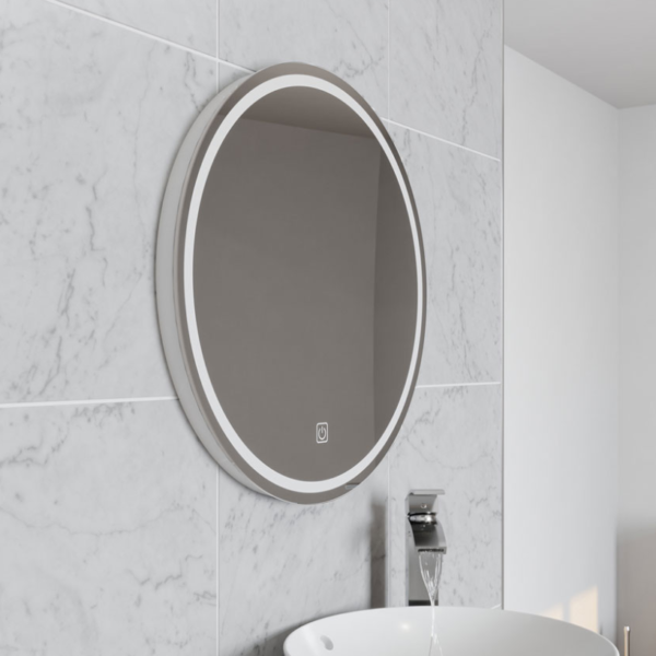 Kartell Vista 600 x 600 Circular LED Illuminated Bathroom mirror