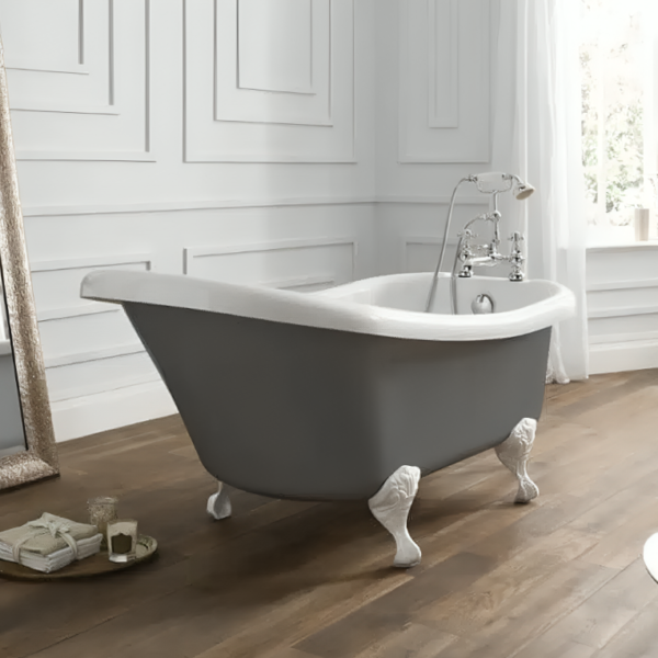Dove Grey Eldwick Slipper 1500 x 750mm Freestanding Bath