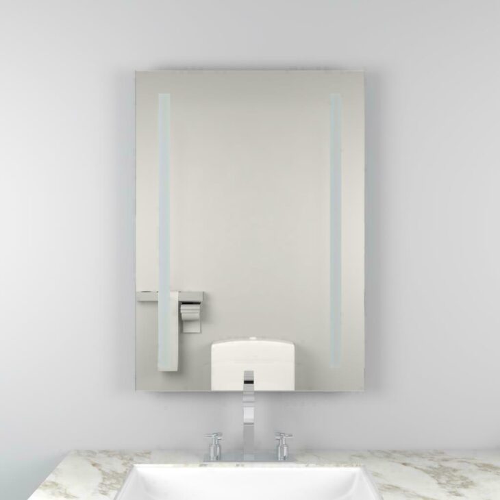 Kartell Wilson LED Bathroom Mirror 700mm x 500mm - Illuminated - Image 2