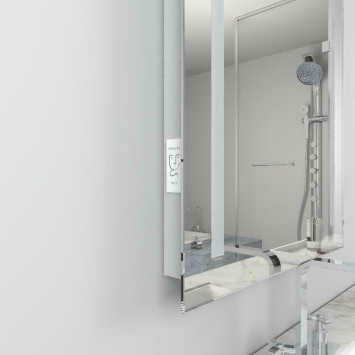 Kartell Wilson LED Bathroom Mirror 700mm x 500mm - Illuminated - Image 3