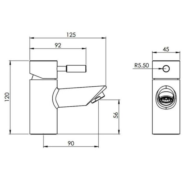 Tavistock Kinetic Mono Basin Mixer TKN12 - Chrome - Image 3