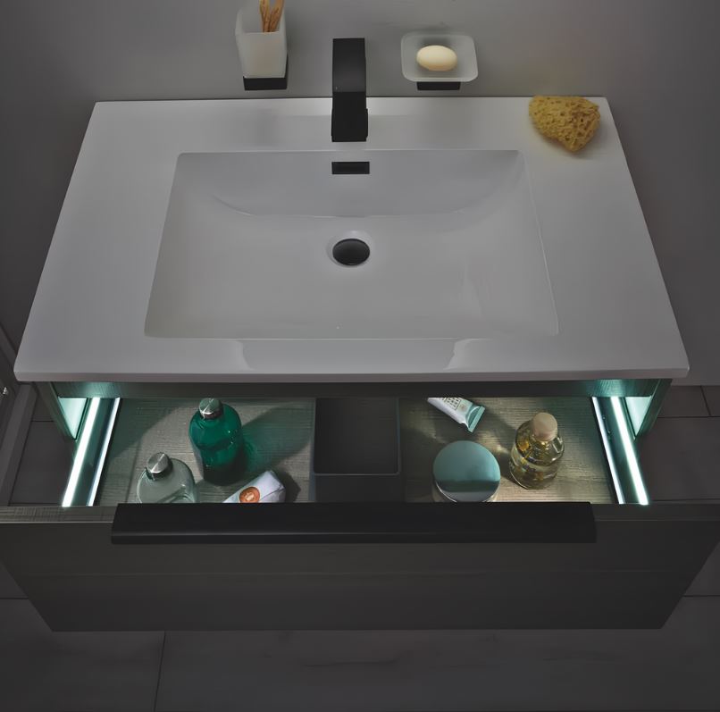 Aqua Sognare 800 Wall Hung Vanity Unit With LED Lights - Image 5