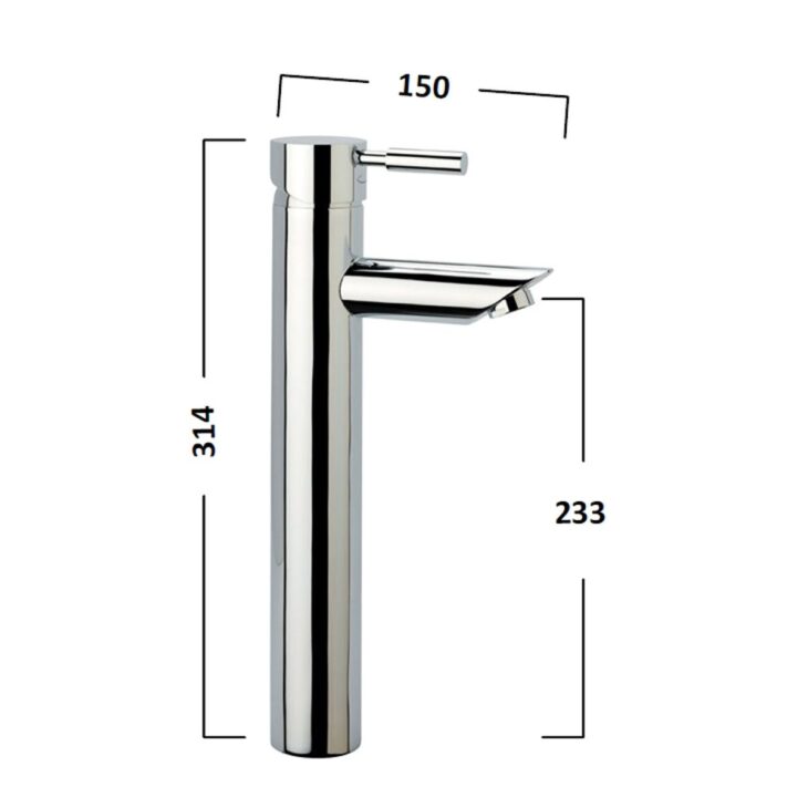 Tavistock Kinetic Tall Mono Basin Mixer TKN52 - Chrome - Image 3