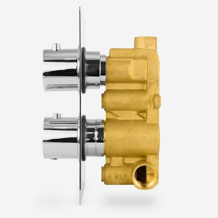 K-VIT Round 1 way Concealed Shower Valve 2 Dials - Image 3