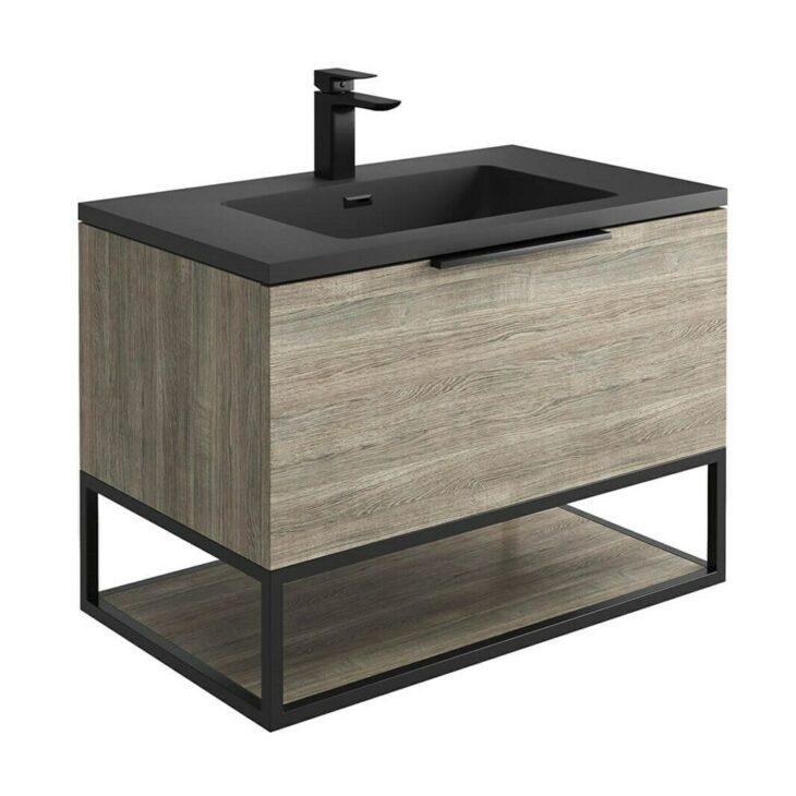 Aqua Sognare 800 Wall Hung Vanity Unit With LED Lights - Unit, Basin And Shelf