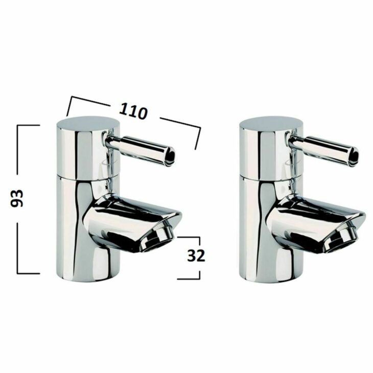 Tavistock Kinetic Pair Of Basin Taps TKN70 - Image 2