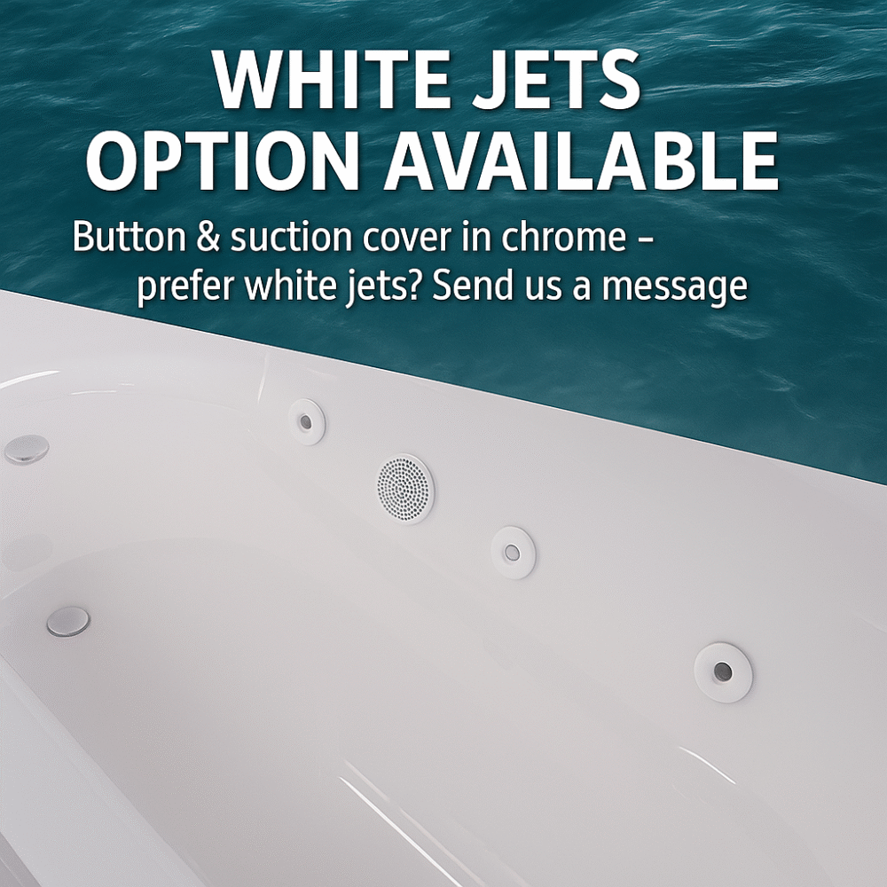 Koller 1800 L Shape Whirlpool Bath, Screen And Front Panel 6-8-11 Jets & Lights - Image 10