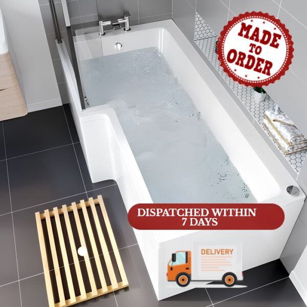 Koller 1800 L Shape Whirlpool Bath, Screen And Front Panel 6-8-11 Jets & Lights - Image 3