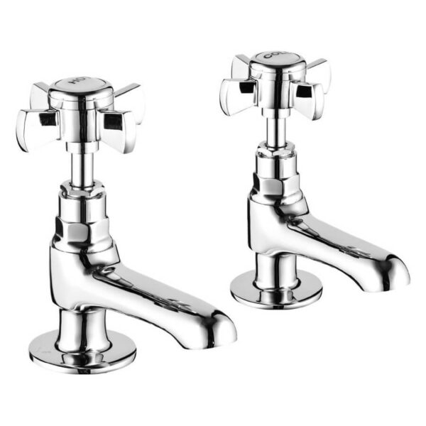 Niagara Bayswater Pair Of Bath Pillar Taps - Chrome