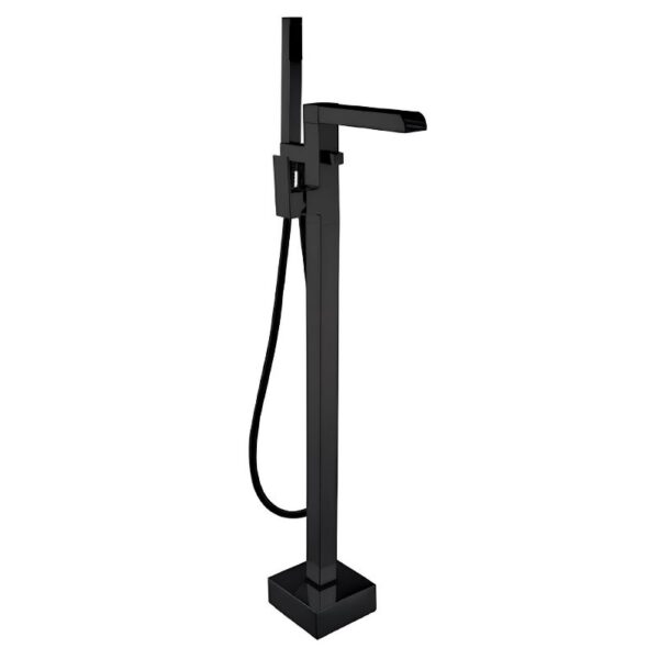 Alvoro Waterfall Soho Freestanding Bath Shower Mixer - Matt Black