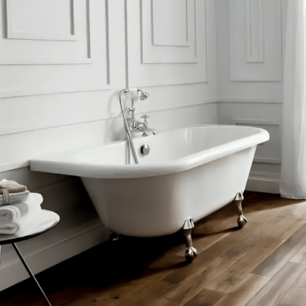 April Kildwick BTW 1700 x 750mm Freestanding Bath - White Ball&Claw