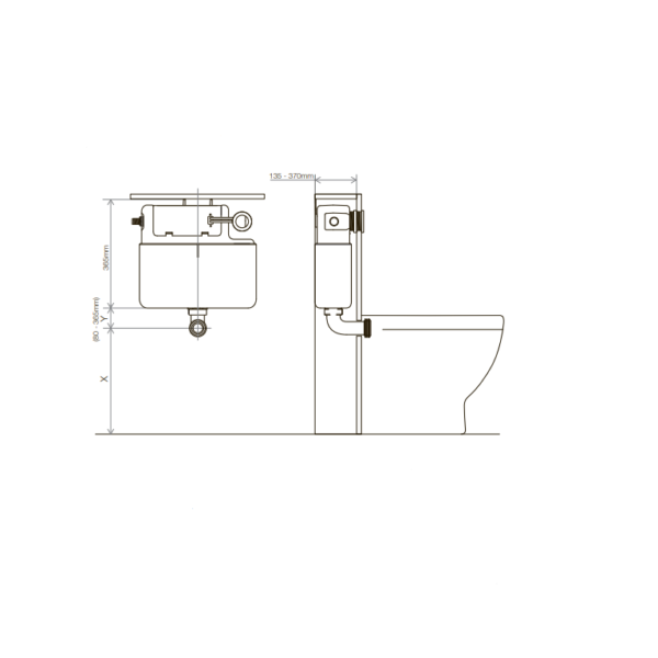 Tavistock Apex Dual Flush Slimline Concealed Cistern Side Inlet - Image 3