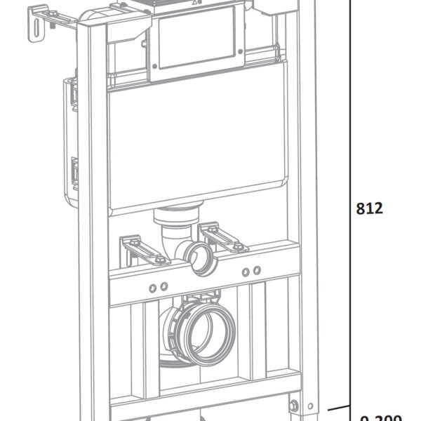 Tavistock Wall Hung Toilet Frame 0.82m - Image 2