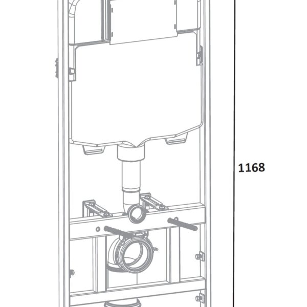 Tavistock Wall Hung Toilet Frame 1.17m - Image 2