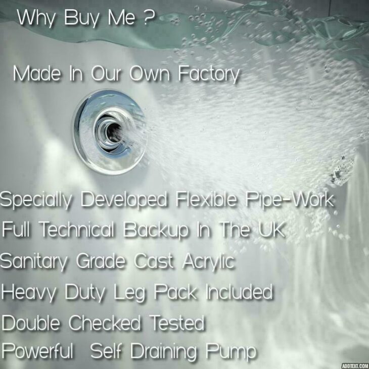 Jersey J Shaped Whirlpool Bath And Panel - Image 9