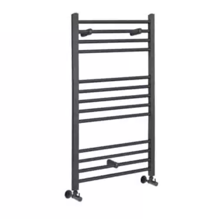 Nero Straight Heated Towel Rail - Various Size's - Anthracite - 400mm x 800mm
