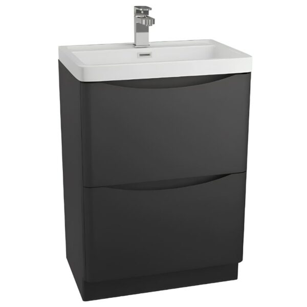 Bali Floor Standing Vanity Unit 600mm - Anthracite