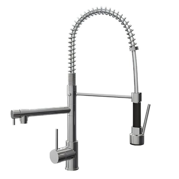 Ellsi Biella Pull Out Rinse Spray Kitchen Mixer Tap - Chrome
