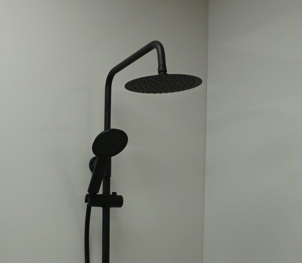 Matt Black Round 250mm Ultra Slim Thin Shower Head - Image 3