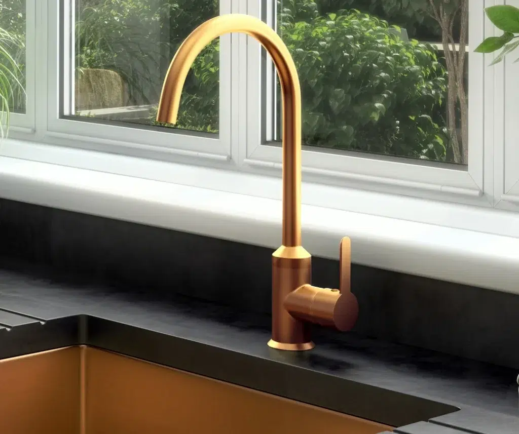 Ellsi Entice Kitchen Mixer Tap - Brushed Copper - Image 3