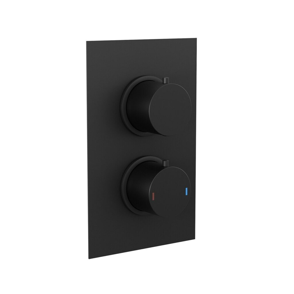 Mono Matt Black Round Slide Rail Kit With Multi-Function Shower Handset - Image 3