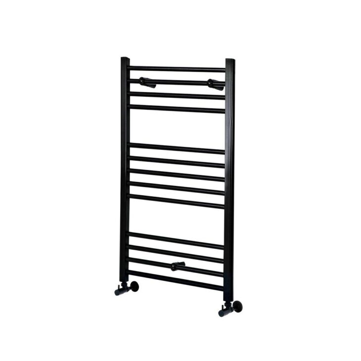 Nero Straight Heated Towel Rail - Various Size's - Matt Black - Image 3