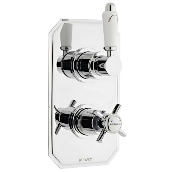 Kartell Kvit Klassique Chrome 2 Way Traditional Concealed Thermostatic Mixer Shower Valve