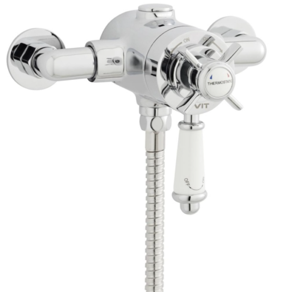 Klassique Crosshead Thermostatic Shower Valve - Chrome