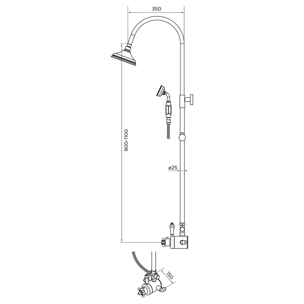 Niagara Arlington Traditional Thermostatic Round Shower Set - Image 4