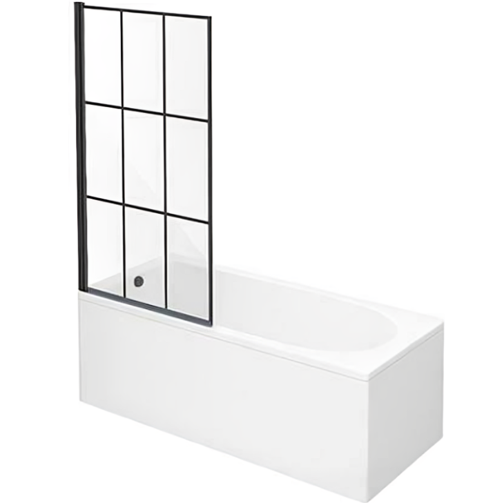 Hinged Krittal Glass Bath Screen - Image 3