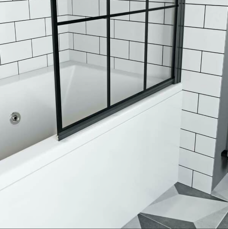 Hinged Krittal Glass Bath Screen - Image 4