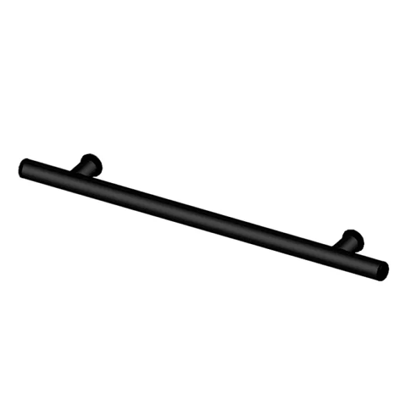 Matt Black Hinged Bath Screen With Towel Rail - Image 3