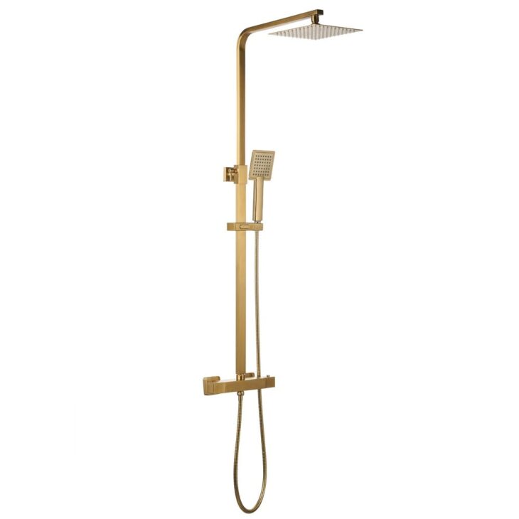 Niagara Observa Square Thermostatic Shower-Brushed Brass