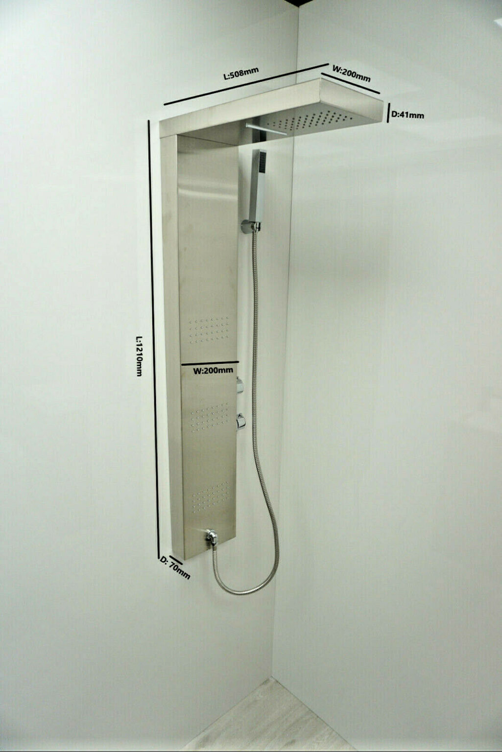 Stainless Steal Dream Waterfall Thermostatic Shower Panel - Image 3