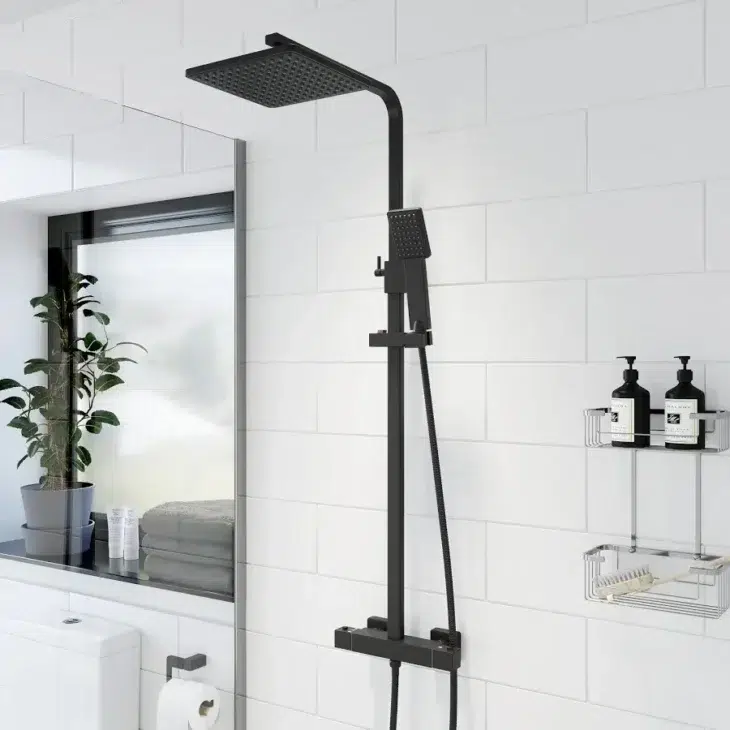 Trisën Zacha Black Square Drench Shower TSS101 - Image 2