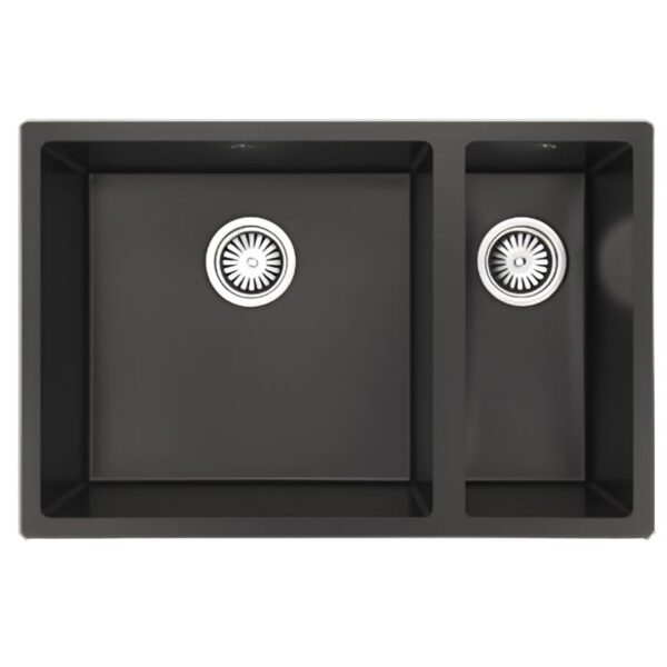 Ellsi Comite 1.5 Undermounted-Inset Sink 670x440x200 Matt Black Kitchen Sink