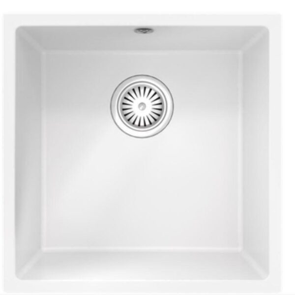 Ellsi Comite Undermounted-Inset Sink 440x440x205 Matt White Kitchen Sink - Image 3