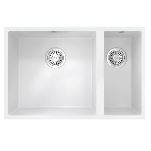Ellsi Comite 1.5 Undermounted-Inset Sink 670x440x200 Matt White Kitchen Sink