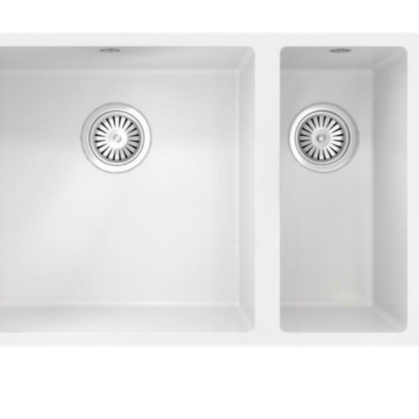 Ellsi Comite 1.5 Undermounted-Inset Sink 670x440x200 Matt White Kitchen Sink - Image 3