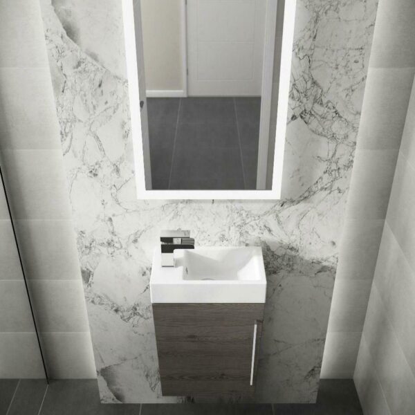 Elation Mito Anthracite 400mm Wall Hung Vanity Unit - Image 2